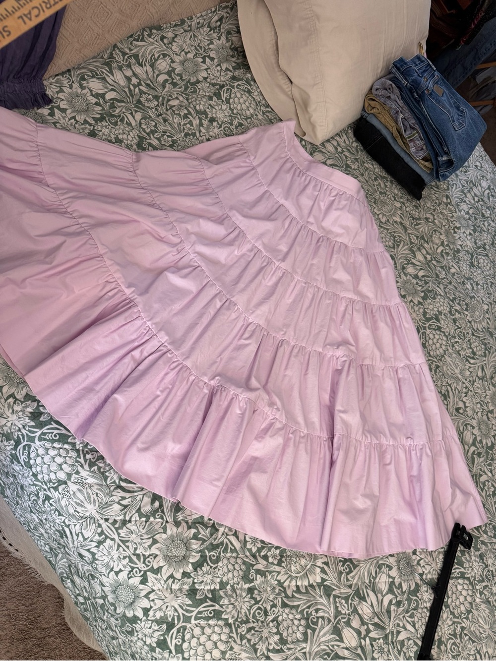 J. Crew Tiered Lavender Pink Skirt